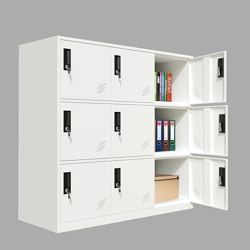 MECOLOR Metal Office School and Home Locker Cabinet for Student Employee Staff or Workers... image