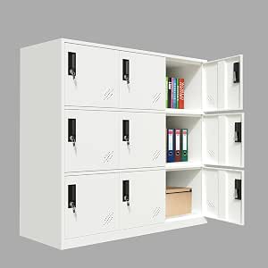 MECOLOR Metal Office School and Home Locker Cabinet for Student Employee Staff or Workers...