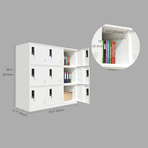 MECOLOR Metal Office School and Home Locker Cabinet for Student Employee Staff or Workers... image