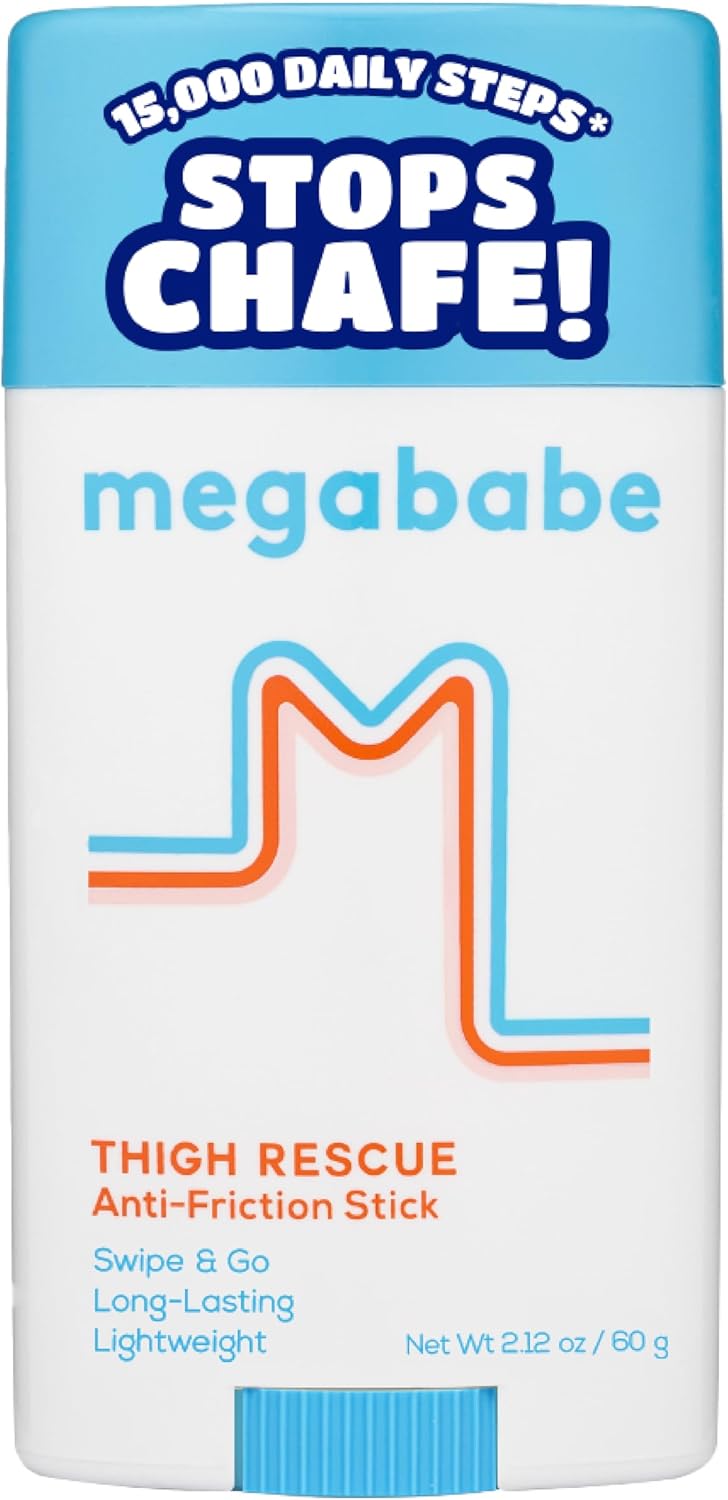 Megababe Thigh Rescue Anti-Chafe Stick | Prevents Skin Chafe & Irritation | Thighs, arms...