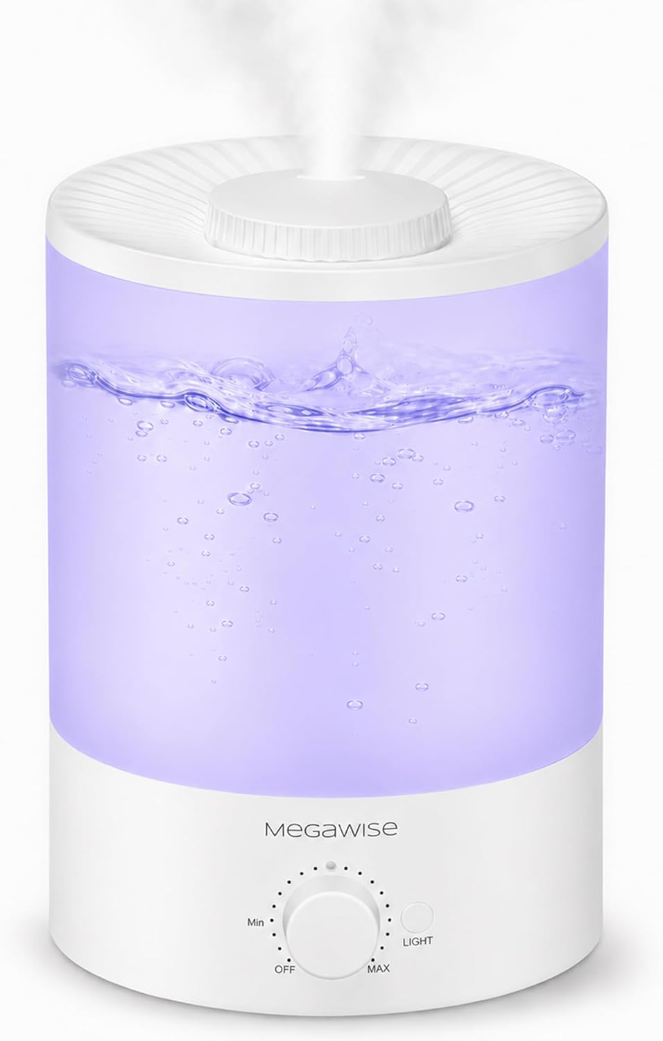 MegaWise Healthy Top-Refill Cool Mist Humidifiers for Bedroom, 24dB Ultrasonic Air Vaporizer...