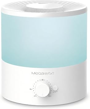 MegaWise Ultrasonic Cool Mist Humidifier SK7620 - 1.5L Capacity, Whisper-Quiet Operation... image