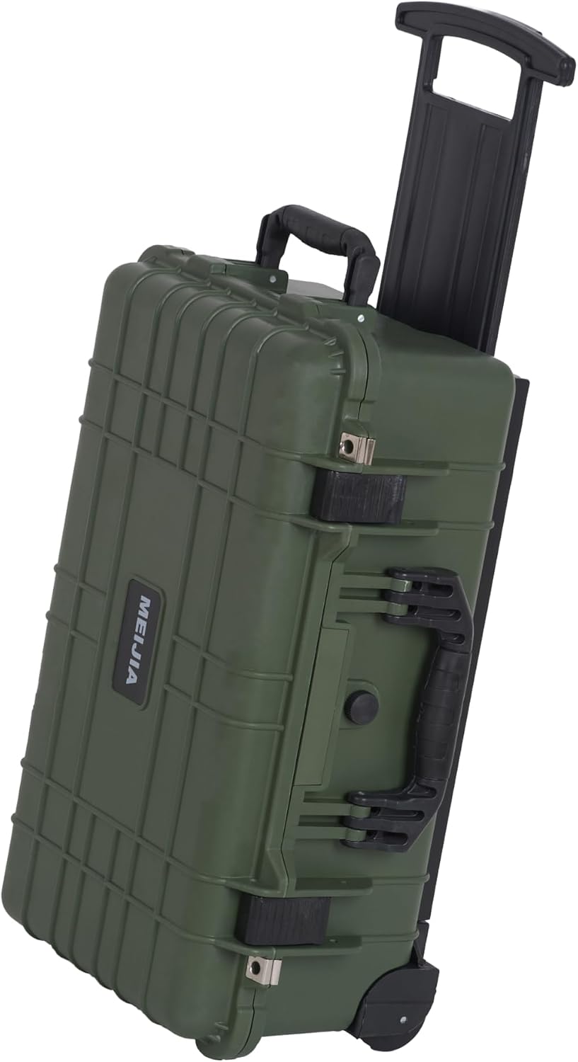 MEIJIA All Weather Rolling Waterproof Protective Case, Hard Camera Case,Dry Case with...