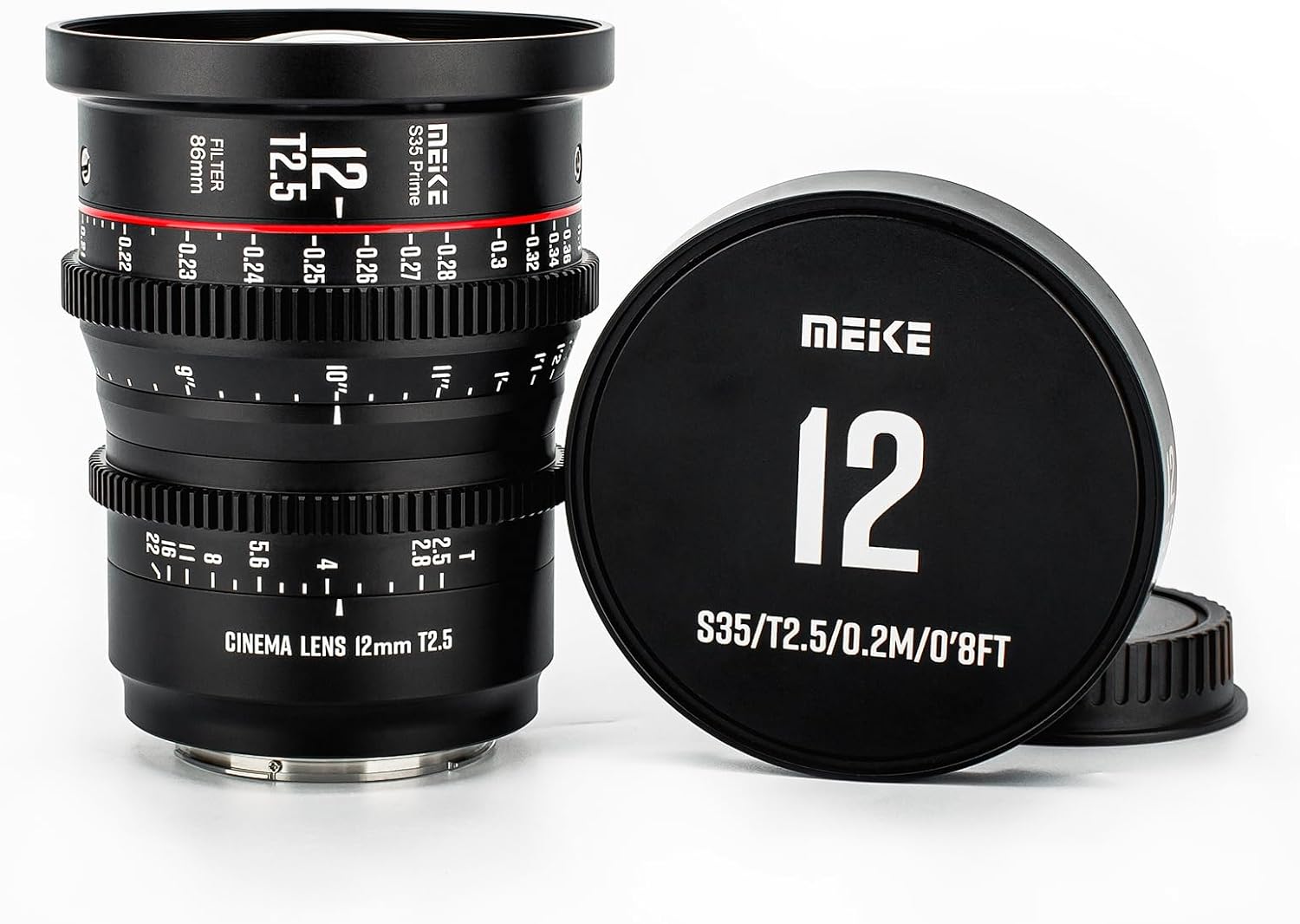 Meike 35mm T2.1 Super 35 Prime Manual Focus Cinema Lens for EF-Mount Cine Camera Compatible...