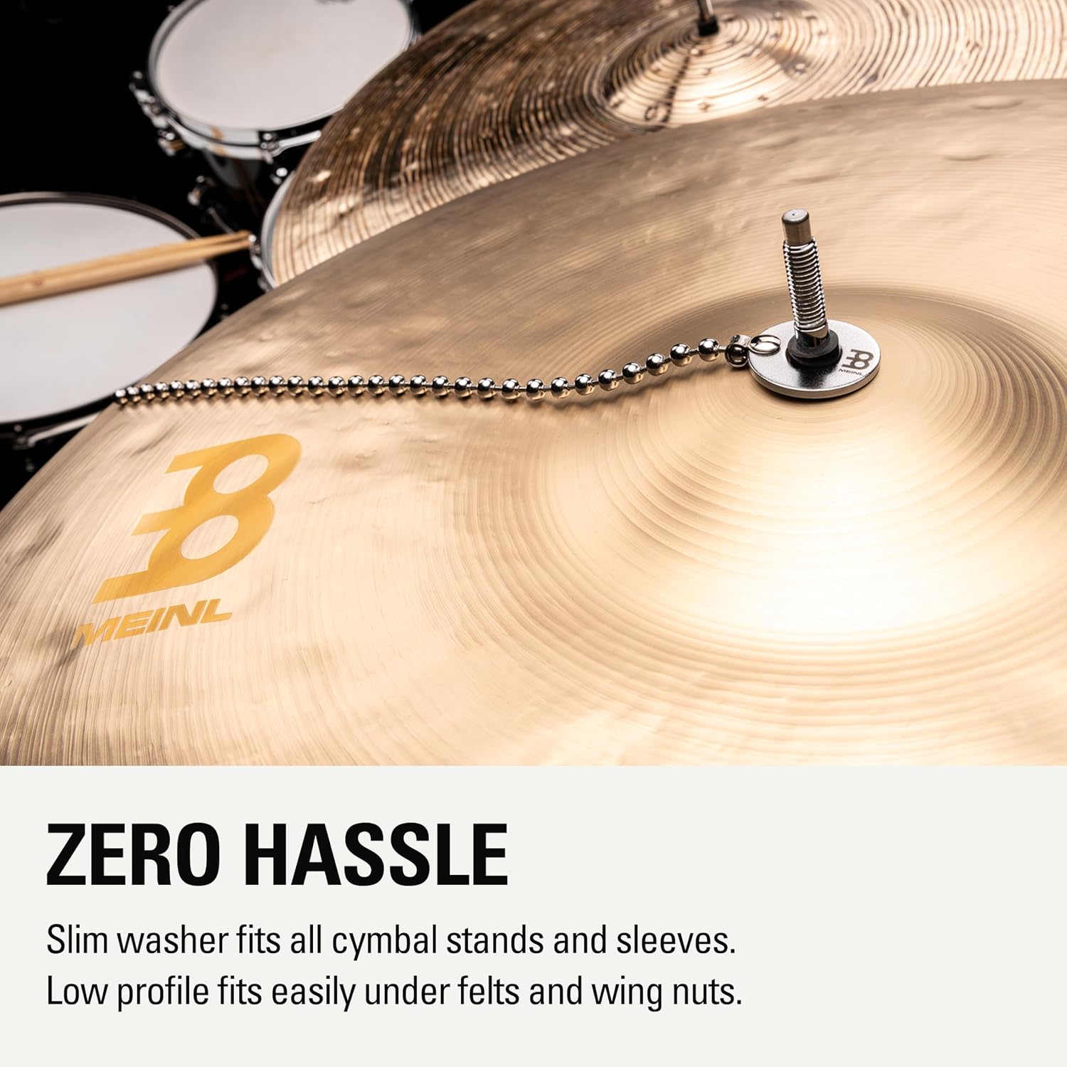 Meinl Cymbals Heavy Bacon Cymbal Sizzler Chain for Ride, Crash and China — No Holes or... image
