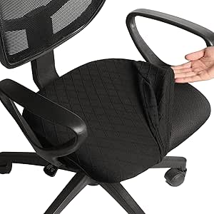 Melaluxe Stretch Jacquard Office Chair Cover, Removable Washable Desk Chair Cover Rotating...