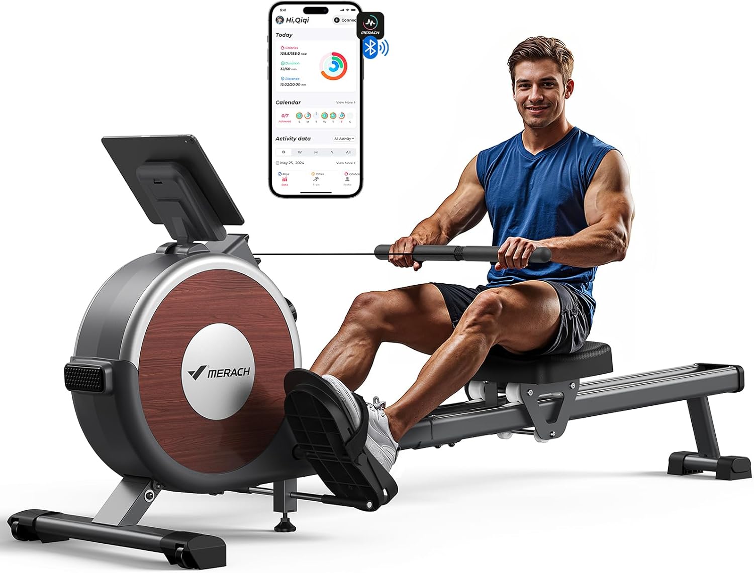 MERACH Rowing Machines for Home, Magnetic Rowing Machine with 16 Levels, Rower Machine of...