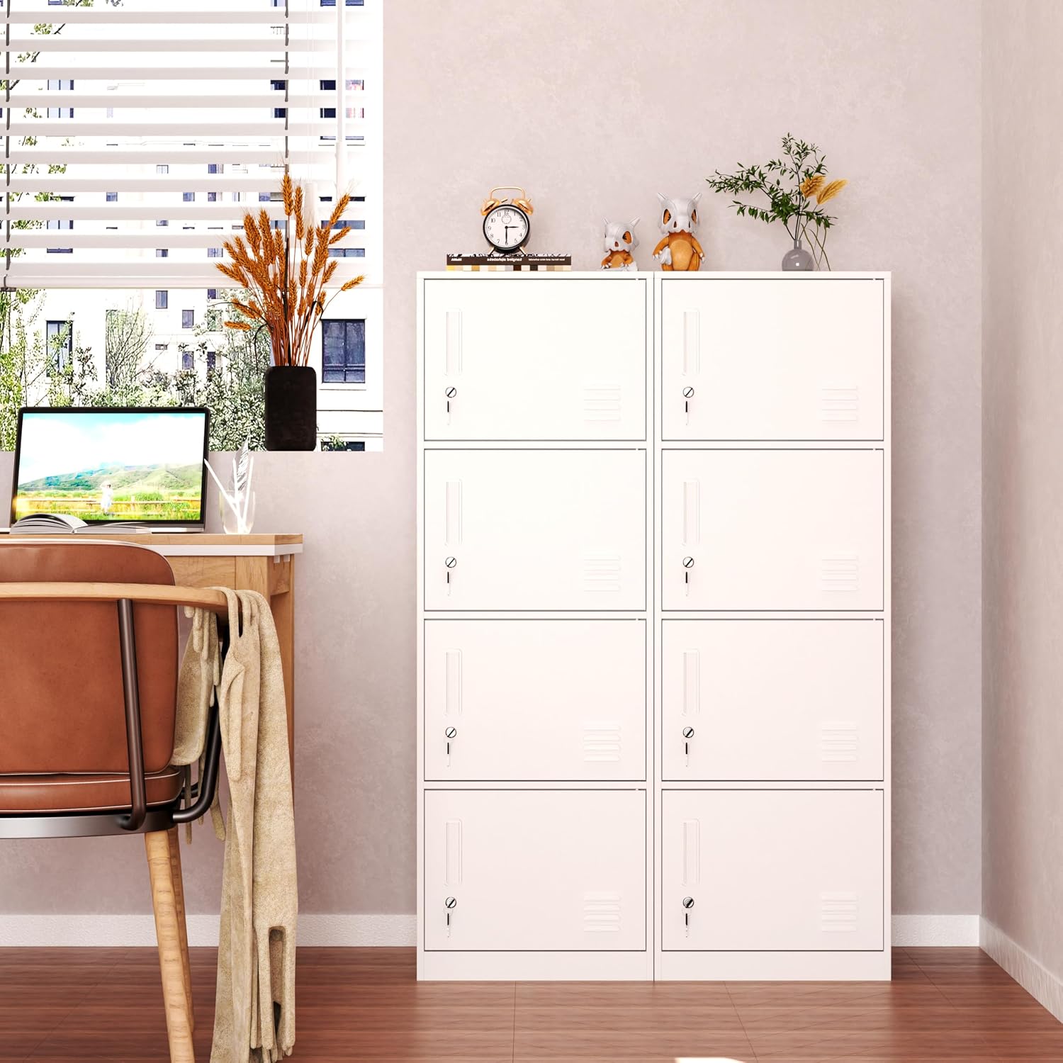 Metal Storage Locker Cabinet for Office, Home, Gym, School, Steel Cabinet to Storage File...