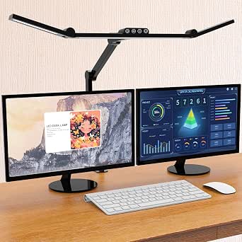 Micomlan Led Desk Lamp with Clamp, Architect Desk Lamp for Home Office with Atmosphere...