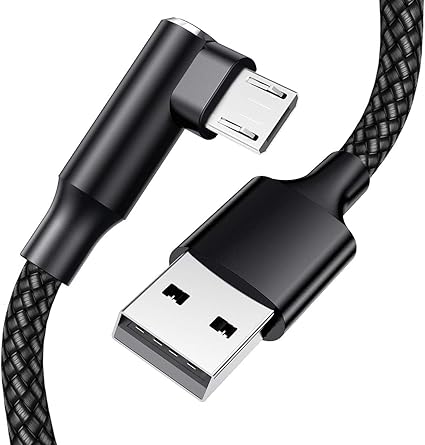 Micro USB 90 Degree Cable [2 Pack 10FT] for Fire 7 HD8, Samsung Tablets, Galaxy S7 S6 Edge...