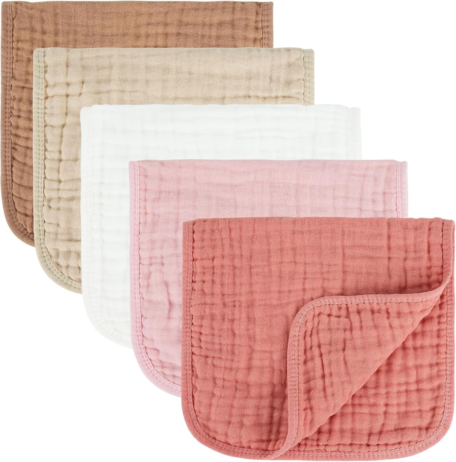 MIGIOL Muslin Burp Cloths 100% Cotton Baby Burp Cloths Soft, Absorbent 10x20 inches for...