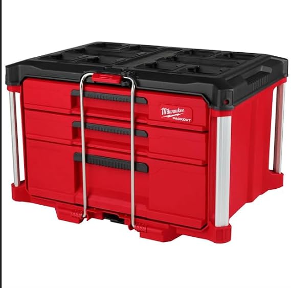 Milwaukee Packout 3 Drawer Multi-Deep Tool Organizer Box - 48-22-8447