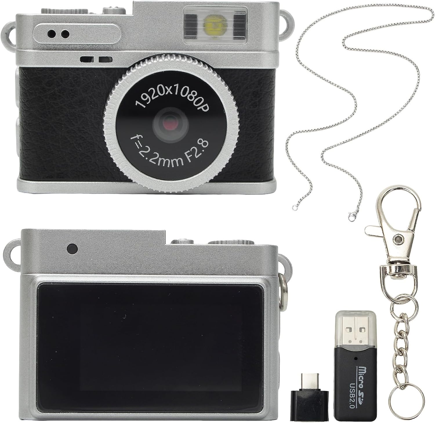 Mini Keychain Camera - 1080P FHD Mini Retro Digital Camera - Tiny Portable Small Cameras...