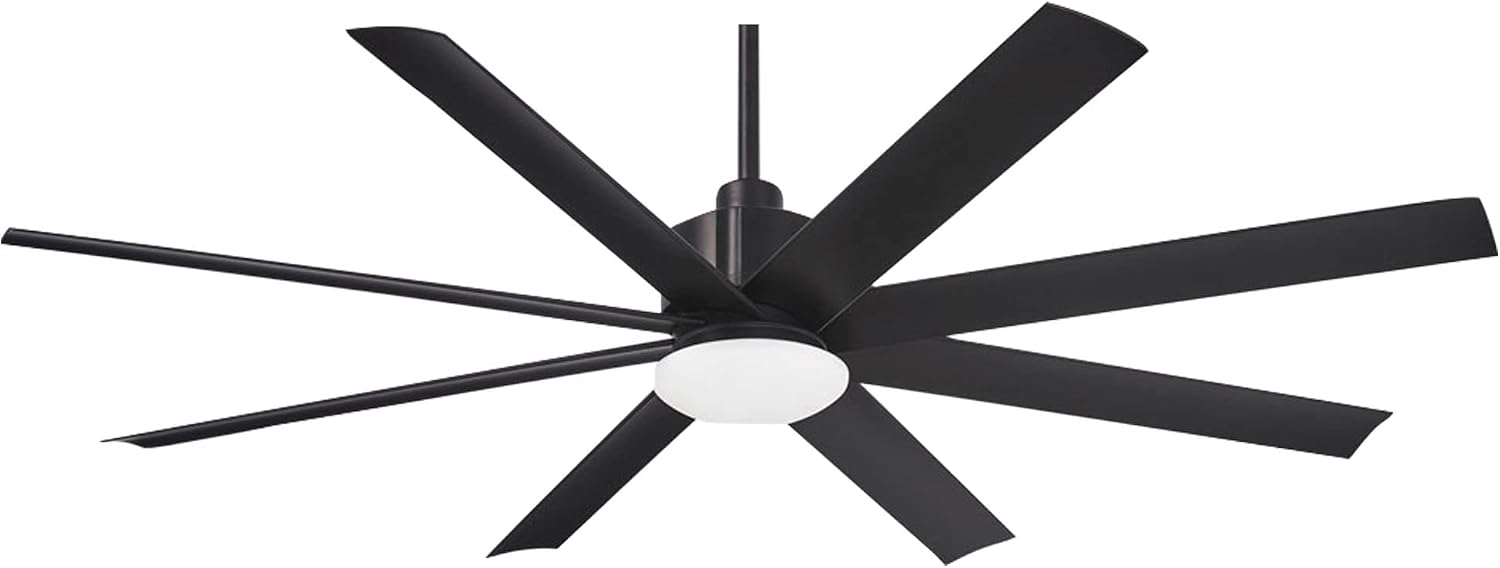 MINKA-AIRE F888L-CL Slipstream 65 Inch Outdoor Ceiling Fan with Dimmable LED Light and DC...