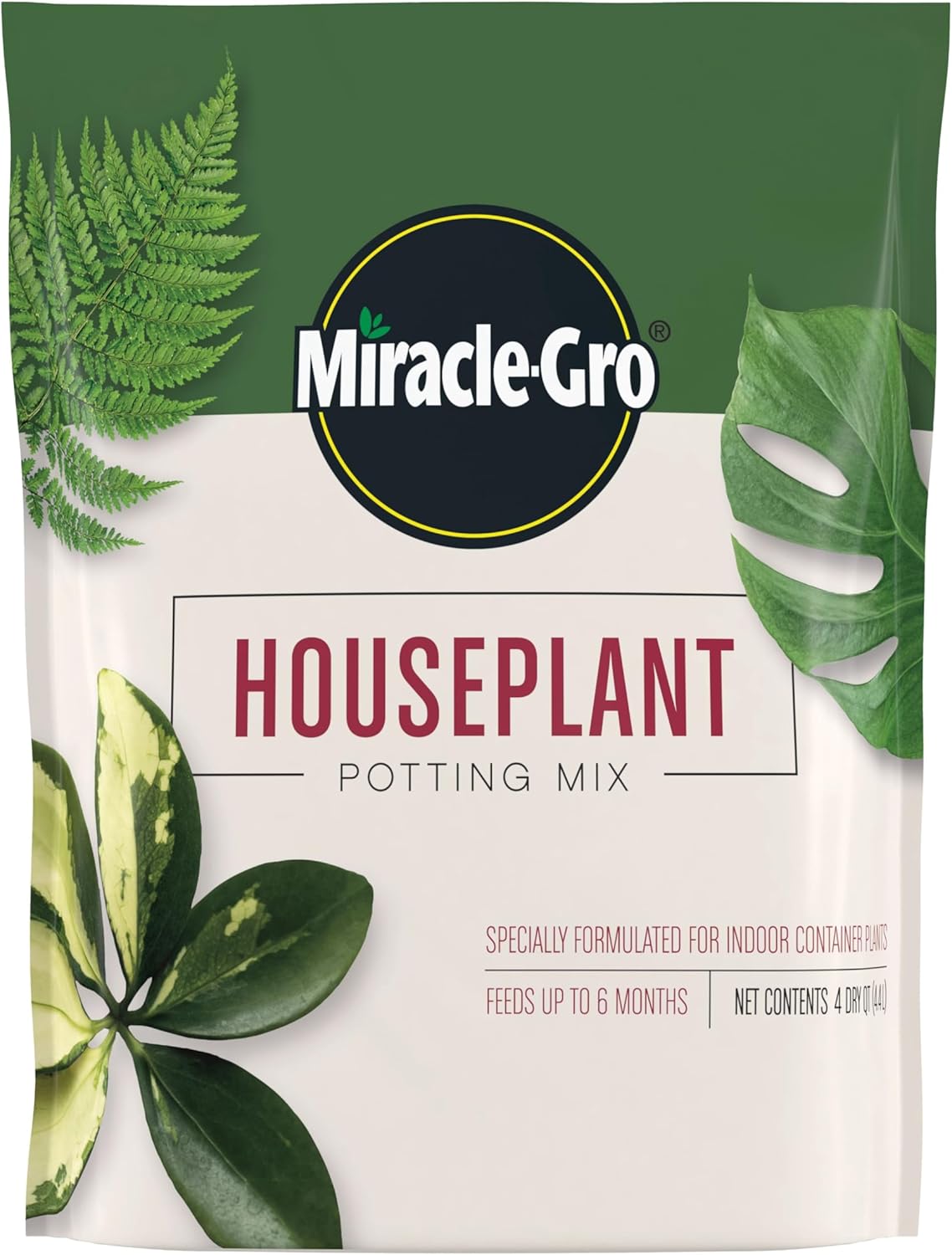 Miracle-Gro Houseplant Potting Mix - Fertilized Indoor Plant Soil for Containers, Designed...