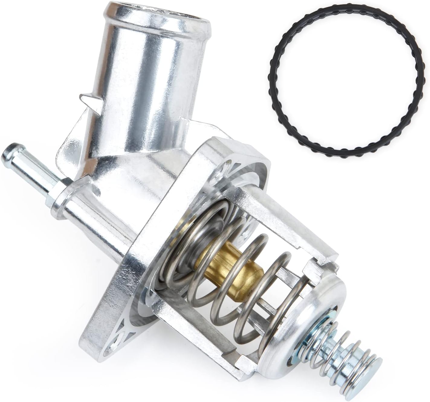 MITZONE Upgrade Aluminum Thermostat Housing Water Outlet Compatible with 2014-2020 Chevy...