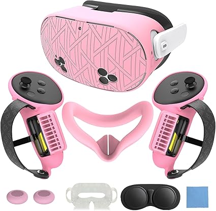 MLemonVR Silicone Cover Set for Meta/Oculus Quest 3s Accessories Included VR Protector Face...