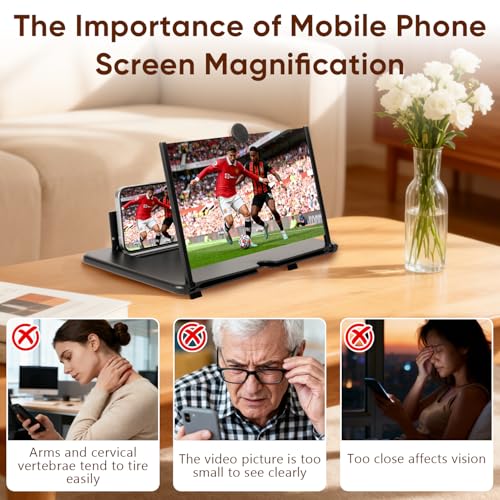 Mobile Phone Magnifier Screen,2026 New 3D HD Magnifier Projector Screen Enlarger for... image