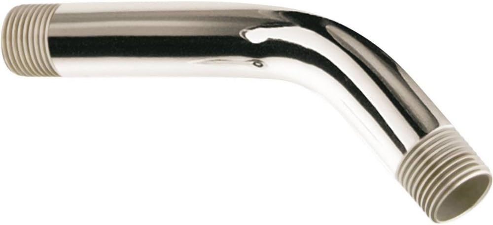Moen Polished Nickel 6-Inch Shower Arm Shower Arm With 1/2-Inch IPS Connections, 10154NL