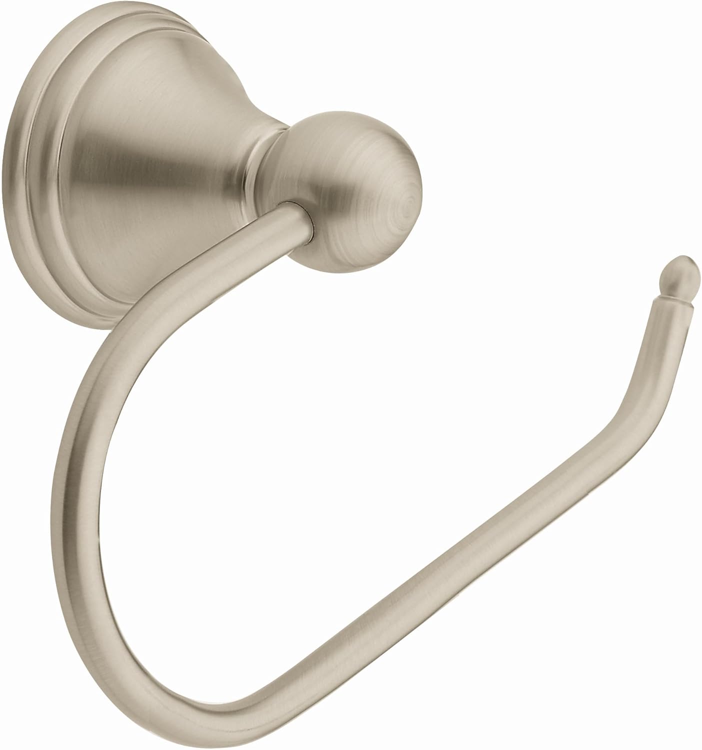 Moen Preston Collection Spot Resist Brushed Nickel Single Post Toilet Paper Holder, Wall...