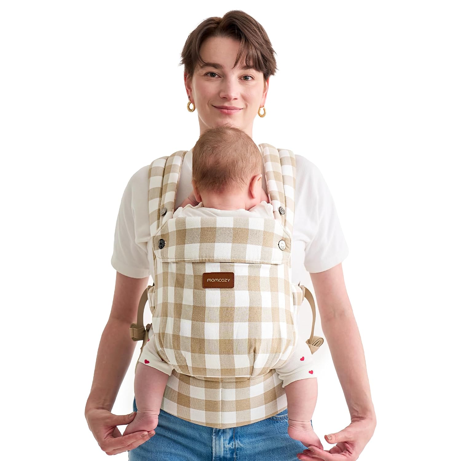 Momcozy Baby Carrier - Ergonomic, Cozy and Lightweight Carrier for 7-45lbs, Effortless to...