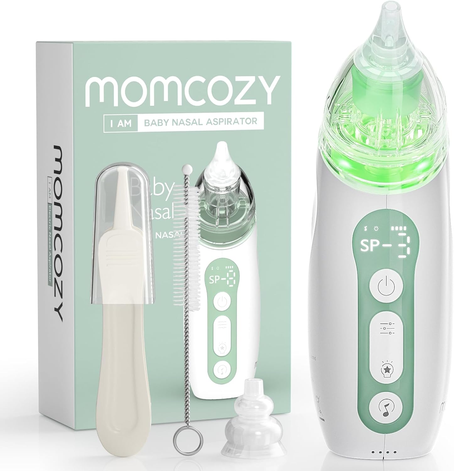 Momcozy Baby Nasal Aspirator, 3 Suction Levels Electric Nasal Aspirator for Baby, Portable...