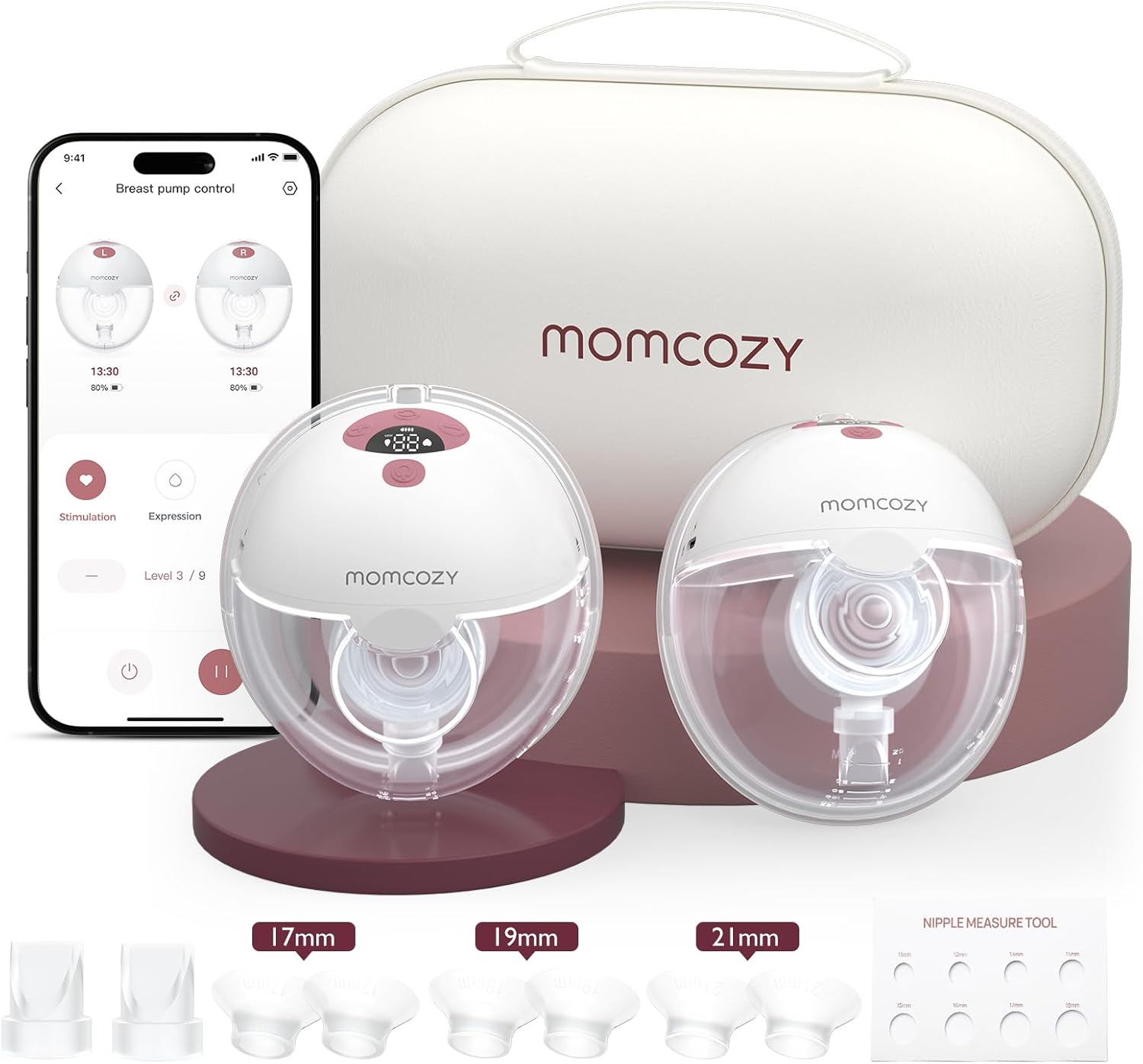 Momcozy M5 Smart APP Controlled Wearable Breast Pump, Hands-Free Wireless Electric Pump, 3...