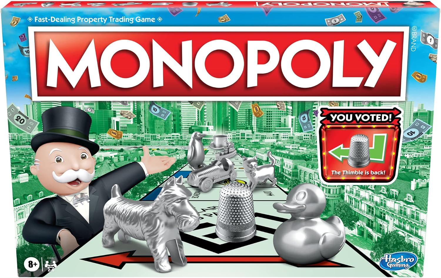 Monopoly Game, Family Board Games for 2 to 6 Players & Kids Ages 8 and Up, Includes 8 Tokens...
