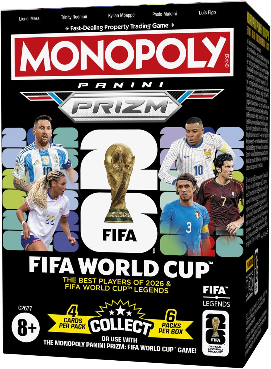 Monopoly Panini Prizm: FIFA World Cup Trading Cards Booster Box | Current Stars and Legends...