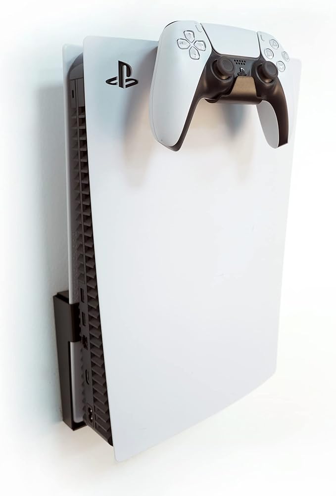 Monzlteck Wall Mount Holer for PS5 Original/Slim/Pro (Disc and Digital)+Controller...