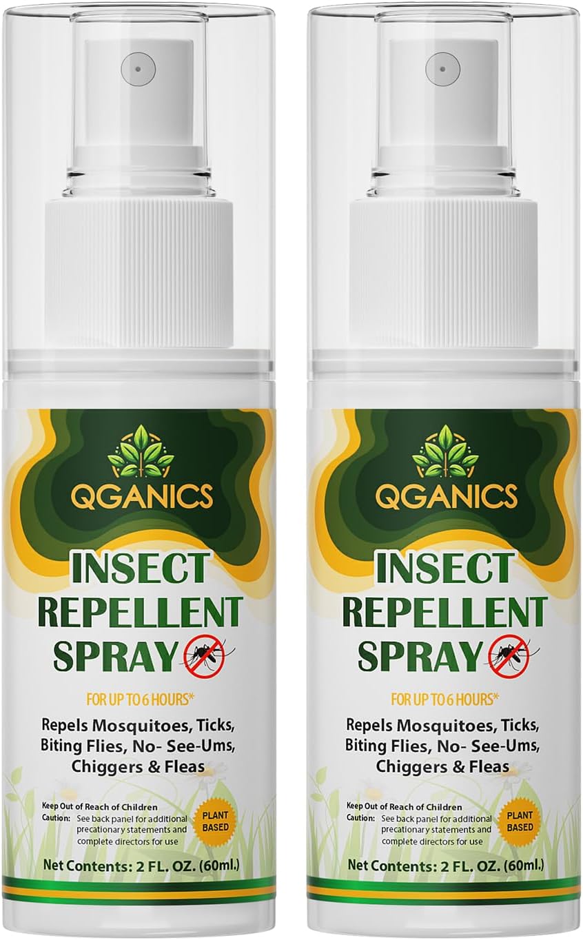 Mosquito Repellent Spray for Body 2 Pack, Bug Spray Travel Size Plant-Based, DEET-Free...