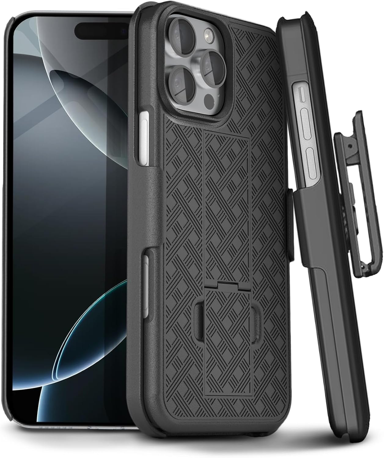 MOTIVE for iPhone 16 Pro Holster Case, Belt Clip Case for iPhone 16 Pro, Shell Holster Combo...