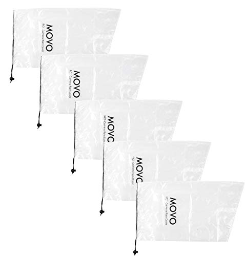 Movo (5 Pack) RC1 Clear Rain Cover for DSLR Camera and Lens up to 18" Long image