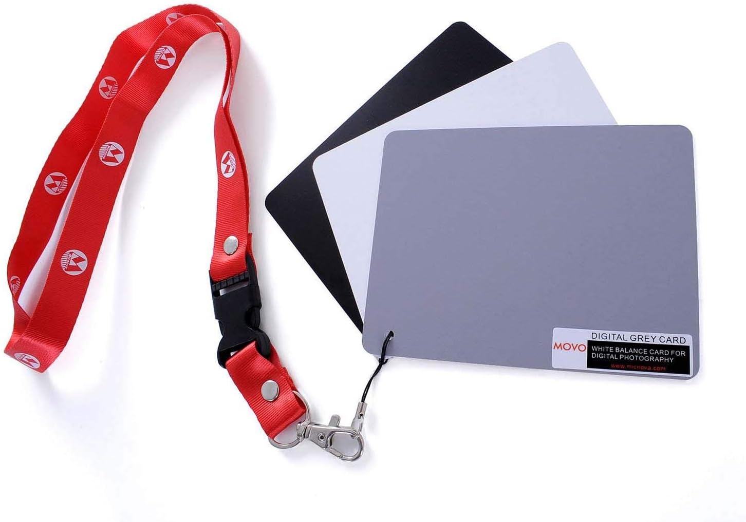 Movo Photo Color, White Balance Card Set for Digital Photography (Index Card Sized, 5 X 4)