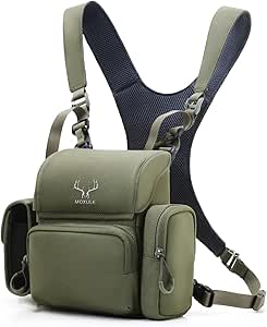 MOXULE Binocular Harness Chest Pack: Bino Case with Rangefinder Pocket for Hunting...