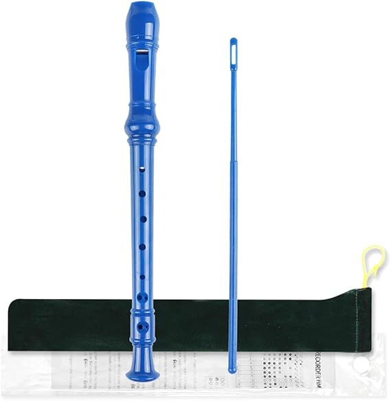 Mr.Power Soprano Recorder German Style C Key 8 Holes Easy Instrument for Beginners School...