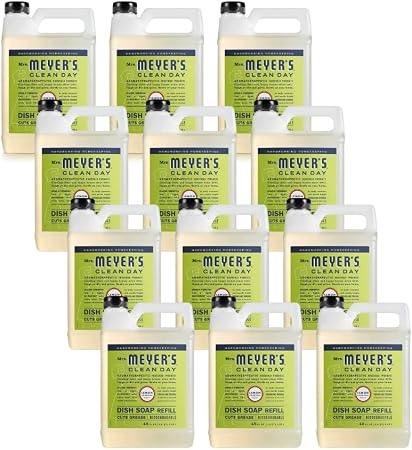 Mrs. MEYER'S Clean Day Liquid Dish Soap Refill, Lemon Verbena, 48 Fl Oz. (Pack of 12) image