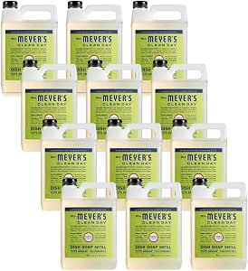 Mrs. MEYER'S Clean Day Liquid Dish Soap Refill, Lemon Verbena, 48 Fl Oz. (Pack of 12) image