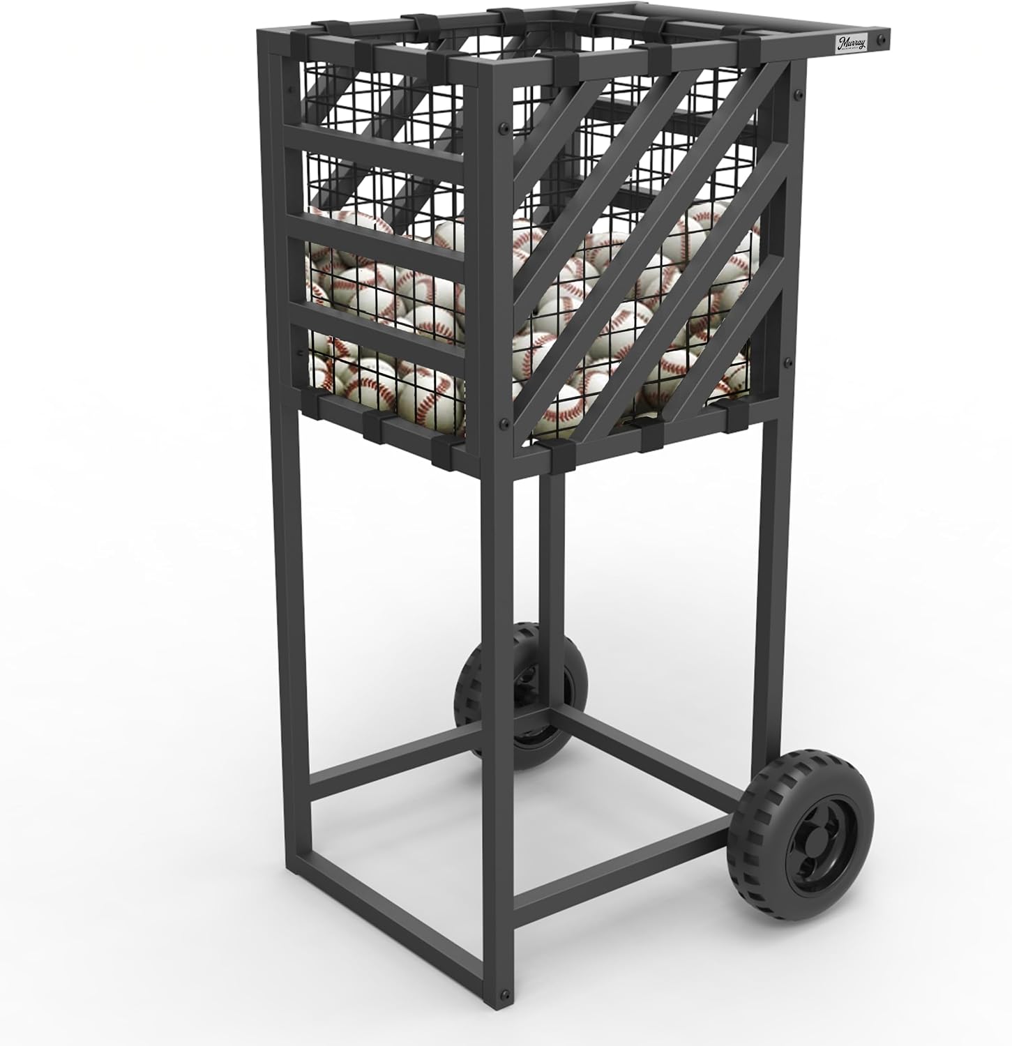 Murray Sporting Goods Baseball Softball Practice Cart - Heavy-Duty Ball Cart with Wheels...