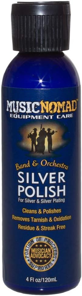 MusicNomad Silver Polish for Silver-Plated Instruments, 4 oz (MN701)