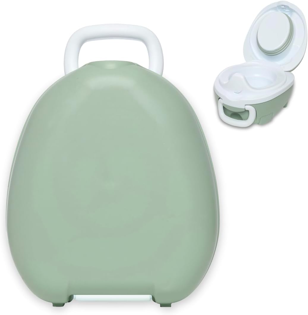 My Carry Potty - Green Pastel Travel Potty, Award-Winning Portable Toddler Toilet Seat for...