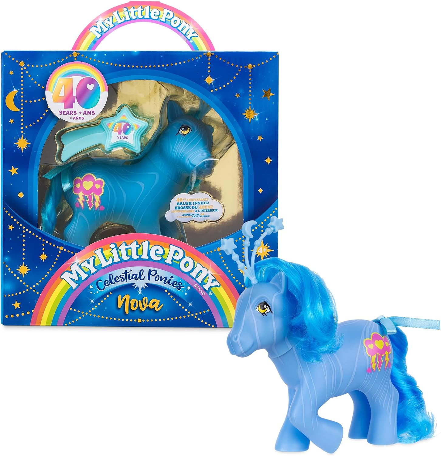 My Little Pony Classics - Celestial Ponies - Nova - Retro 4" Collectible Play Figure, Great...