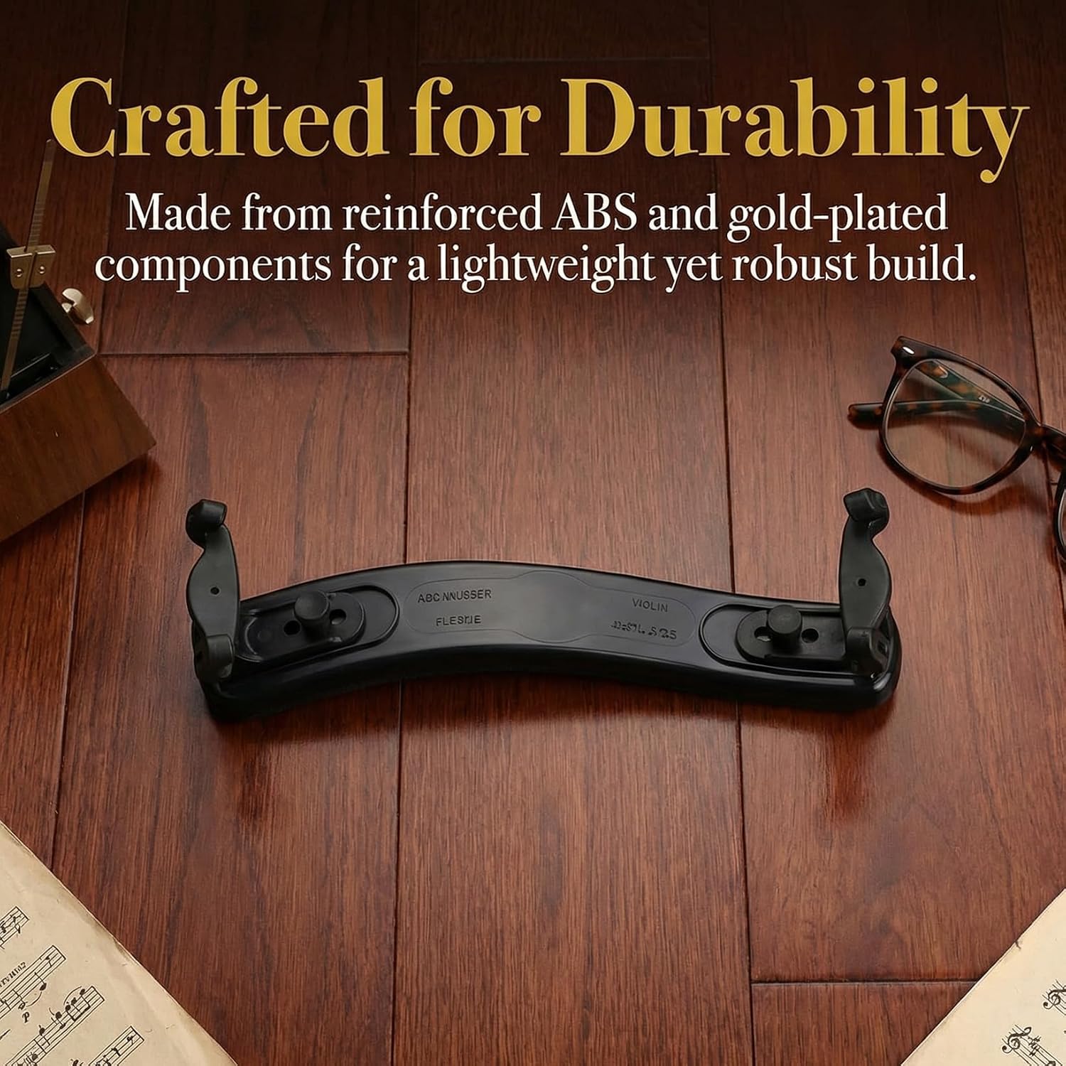 NANYI Violin Shoulder Rest for 3/4-4/4 size, Collapsible and Height Adjustable Feet, Violin...