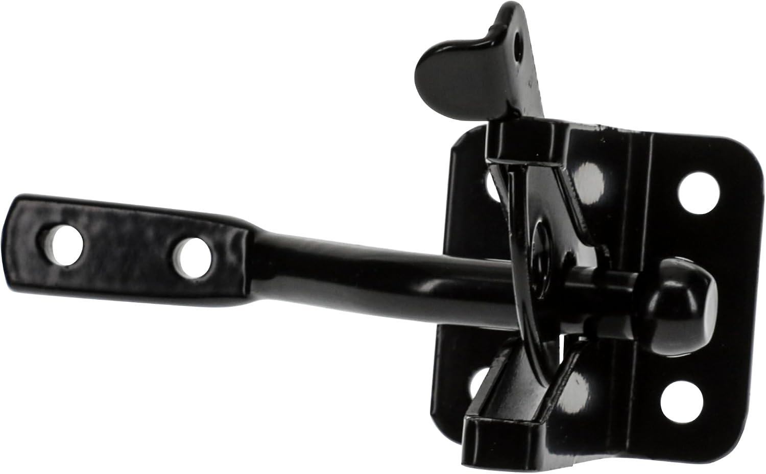 National Hardware Automatic Gate Latch Model N184-861 Black Steel 4 in Strike for Outswing...