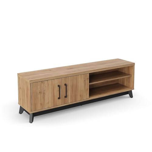 NBF Office Credenza with Adjustable Shelves and Sideboard Cabinet for Book Storage