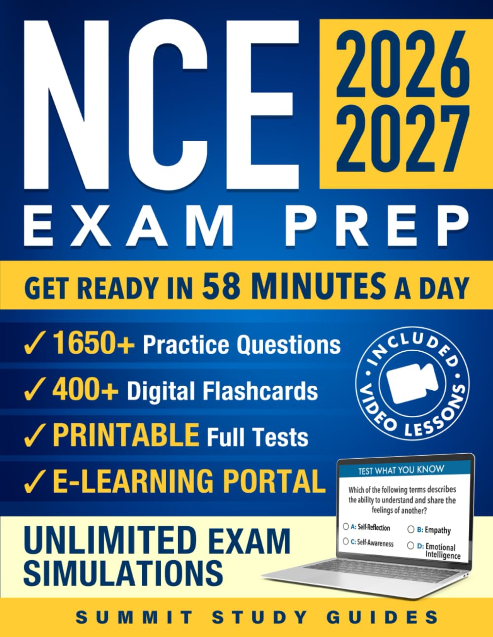 NCE Exam Prep: The META-Cognitive Method to Master the Exam in Just 58 Minutes a Day with a...