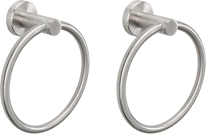 NearMoon Bath Towel Ring, Bathroom Hardware Accessories-Thicken Stainless Steel Hand Towel... image