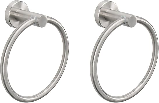 NearMoon Bath Towel Ring, Bathroom Hardware Accessories-Thicken Stainless Steel Hand Towel... image