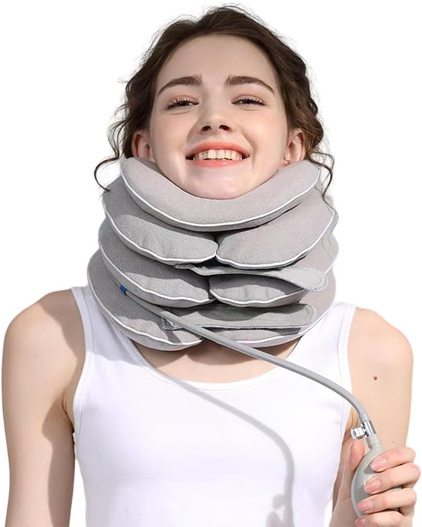 Neck Stretcher with Neck Brace,Cervical Traction Neck Device,Neck Relief Tool,Adjustable...