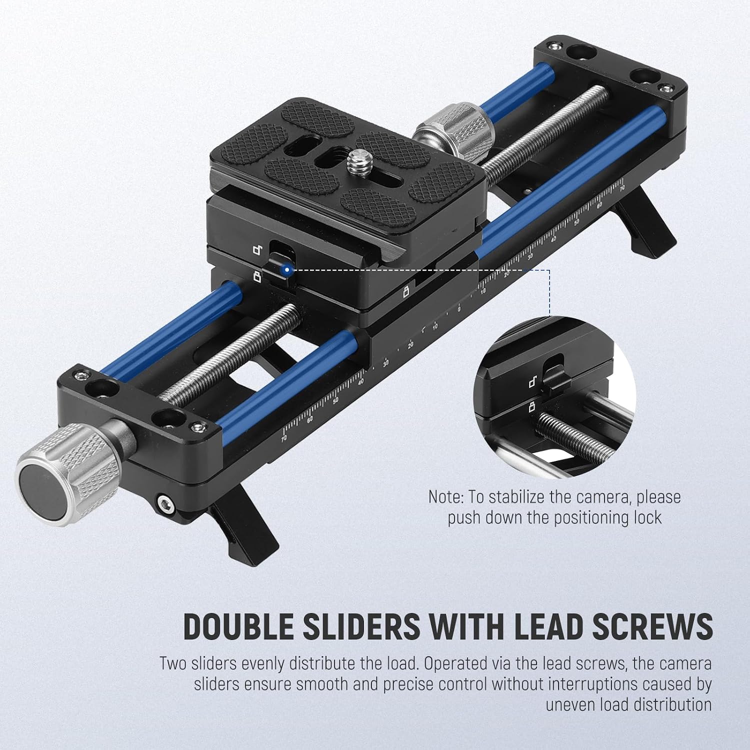 NEEWER 140mm Macro Focusing Rail Slider with 360° Rotation, 4 Directional Locking... image